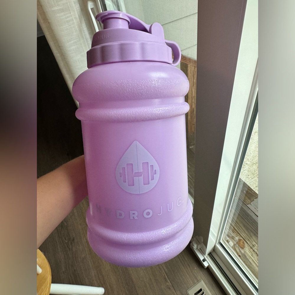 Purple and Pink Hydrojug Water bottles + sleeve + straw lid